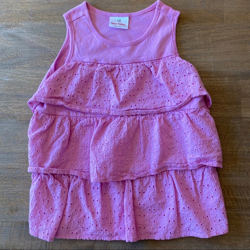 EUC Hanna Andersson lavender layered tank top